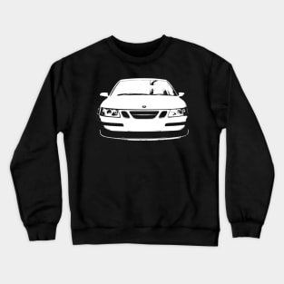 Saab 9-3 1st generation classic car transparent/white monoblock Crewneck Sweatshirt